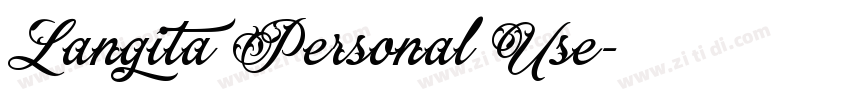 Langita Personal Use字体转换